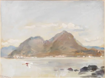 Sasso di Ferro (kroppsfärg och akvarell på papper (på kort))